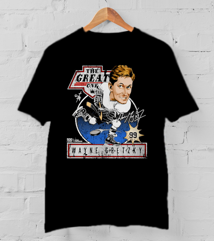 Wayne Gretzky The Great One Los Angeles Kings Caricature Bruce Stark Collection 99 T-Shirt