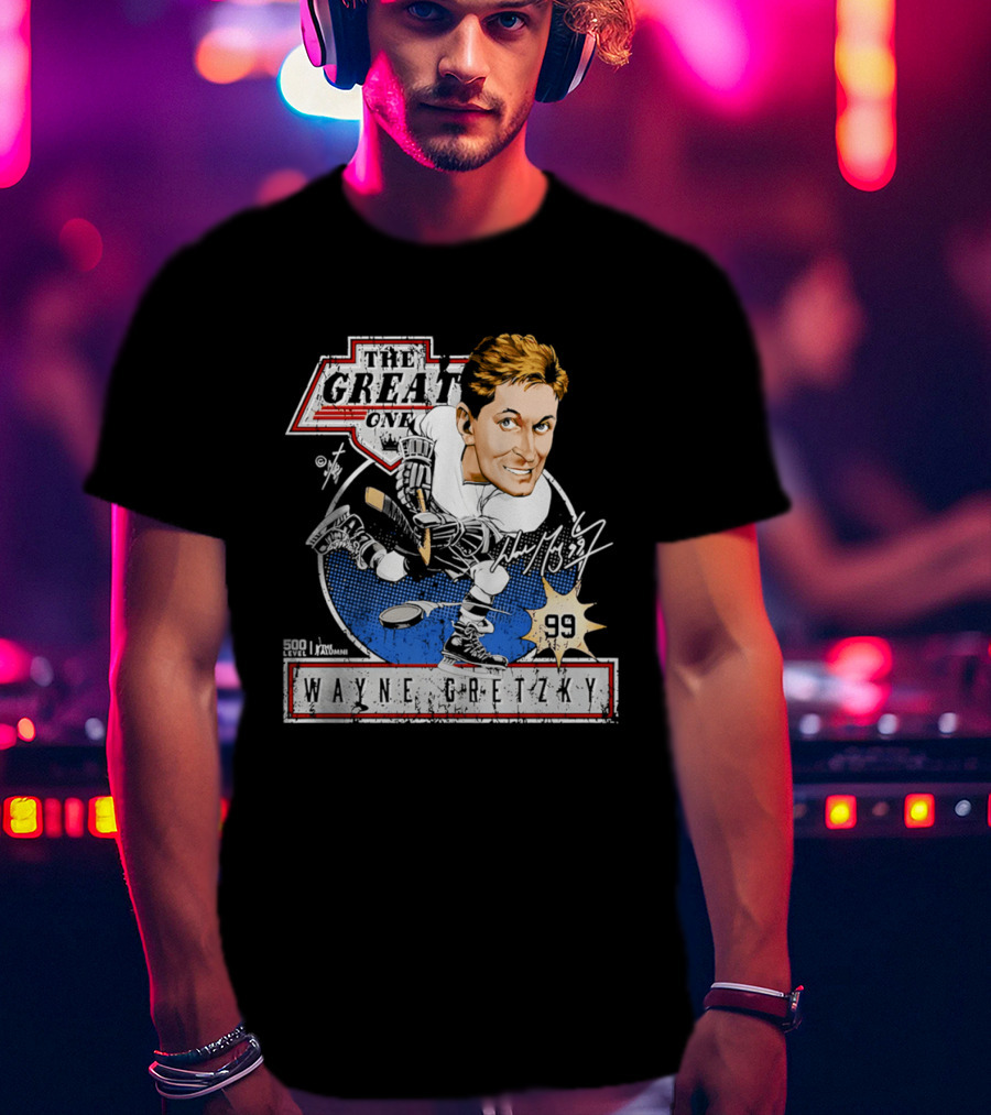 Wayne Gretzky The Great One Los Angeles Kings Caricature Bruce Stark Collection 99 T-Shirt