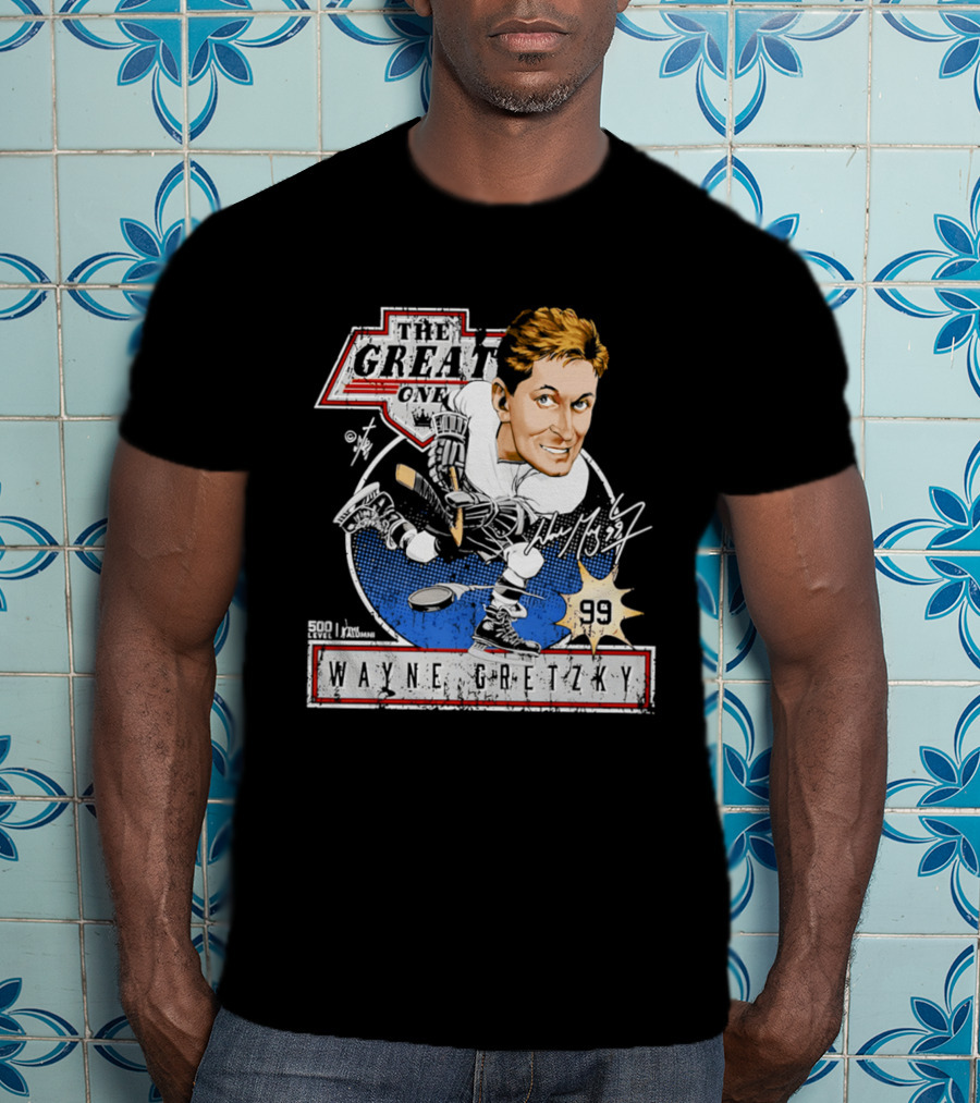 Wayne Gretzky The Great One Los Angeles Kings Caricature Bruce Stark Collection 99 T-Shirt