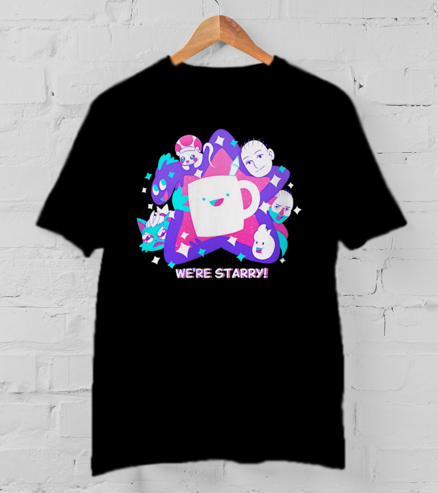 We're Starry Colorful Cartoon Characters And Happy T-Shirt
