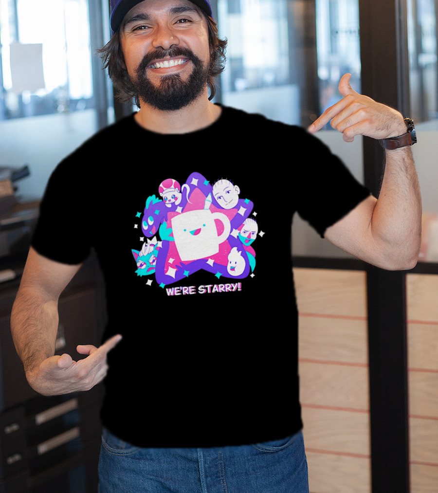 We're Starry Colorful Cartoon Characters And Happy T-Shirt