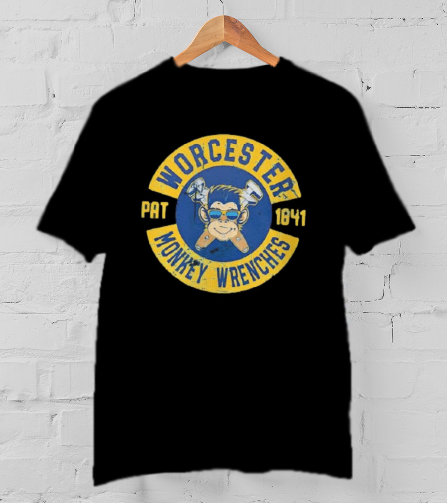 Worcester Pat 1841 Monkey Wrenches Monkey T-Shirt