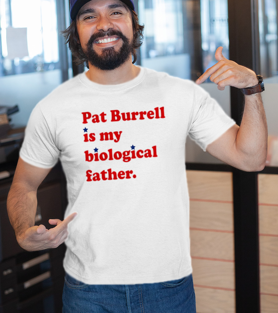 Pat Burrell Is My Biological Father Red Blue Star Dots T-Shirt