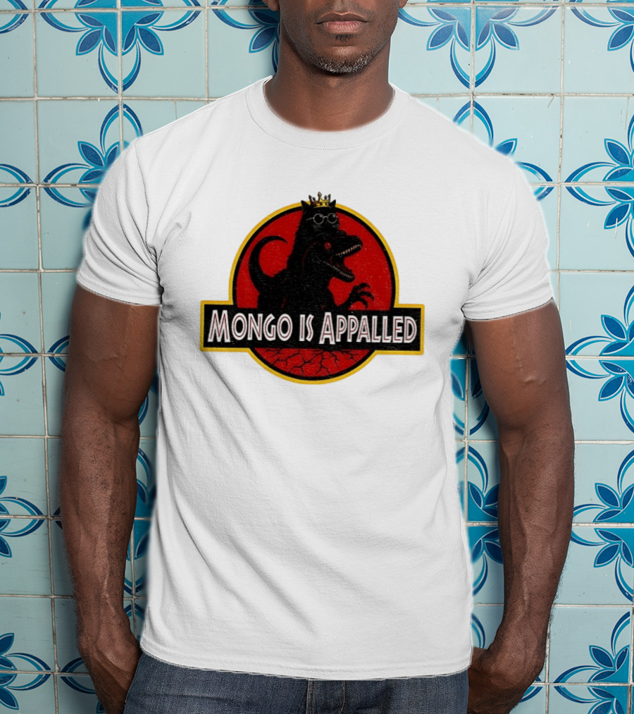 Mongo Is Appalled Dinosaur Crown Sunglasses Red Circle T-Shirt