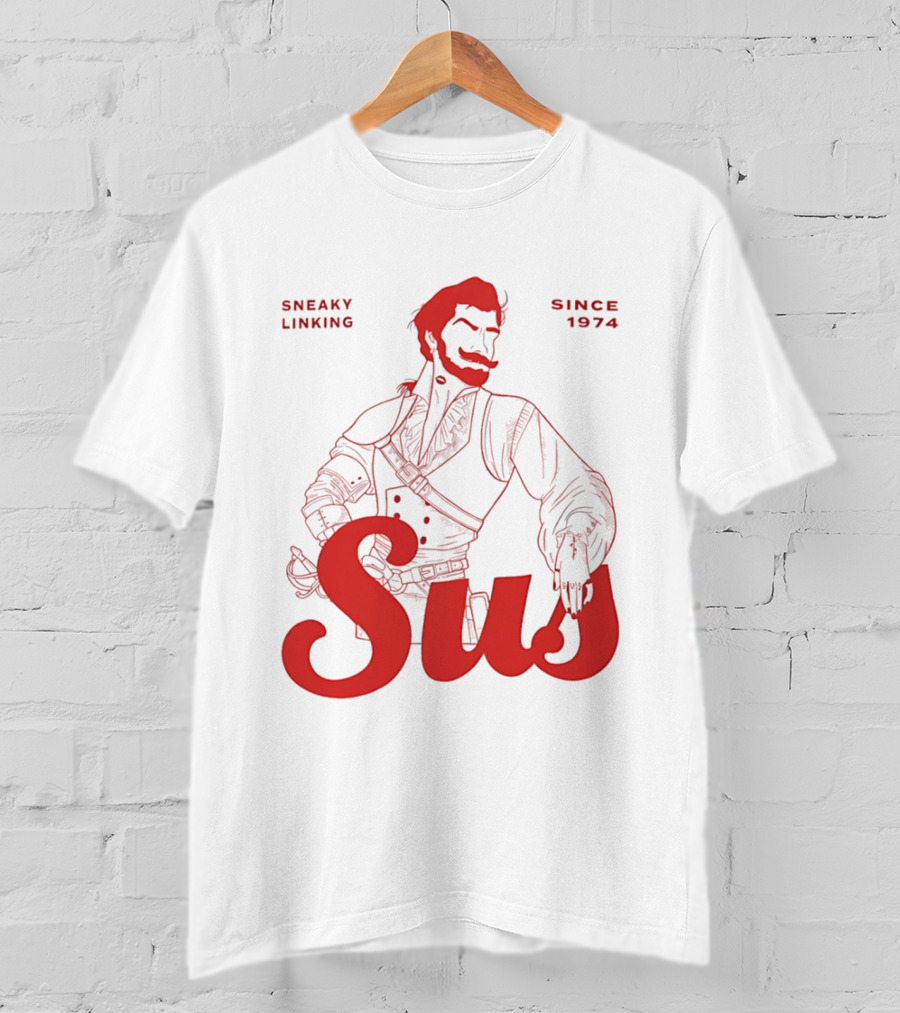 Sneaky Linking Since 1974 Sus Man Red Western T-Shirt