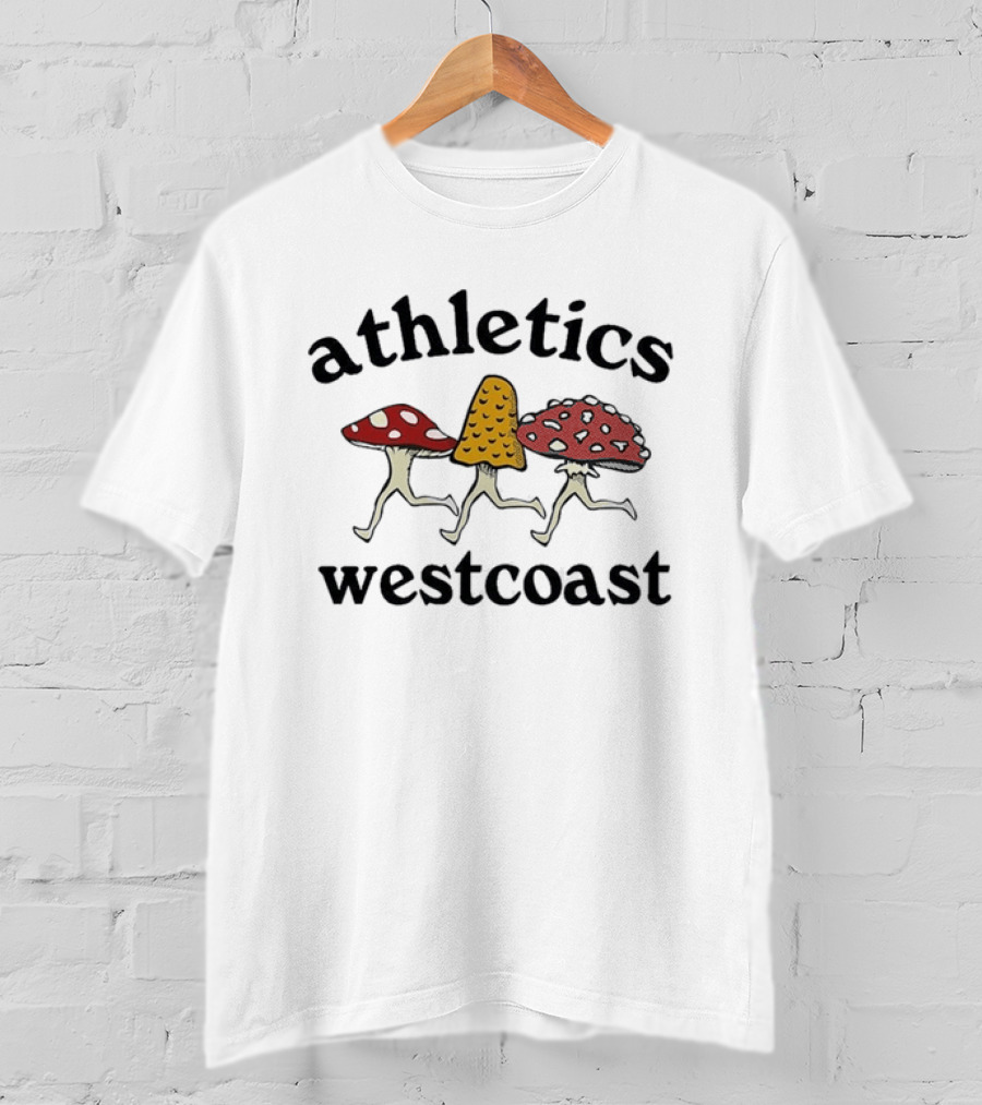 Athletics West Coast Fun Run Mushrooms Running T-Shirt