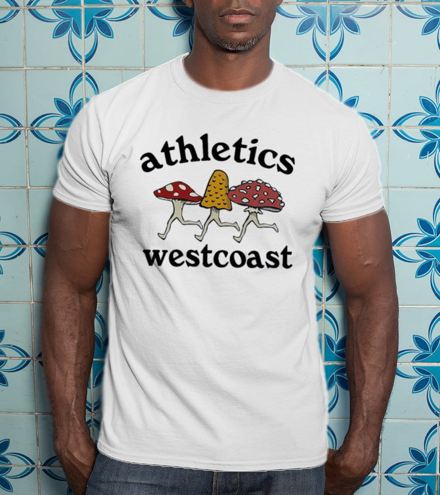 Athletics West Coast Fun Run Mushrooms Running T-Shirt