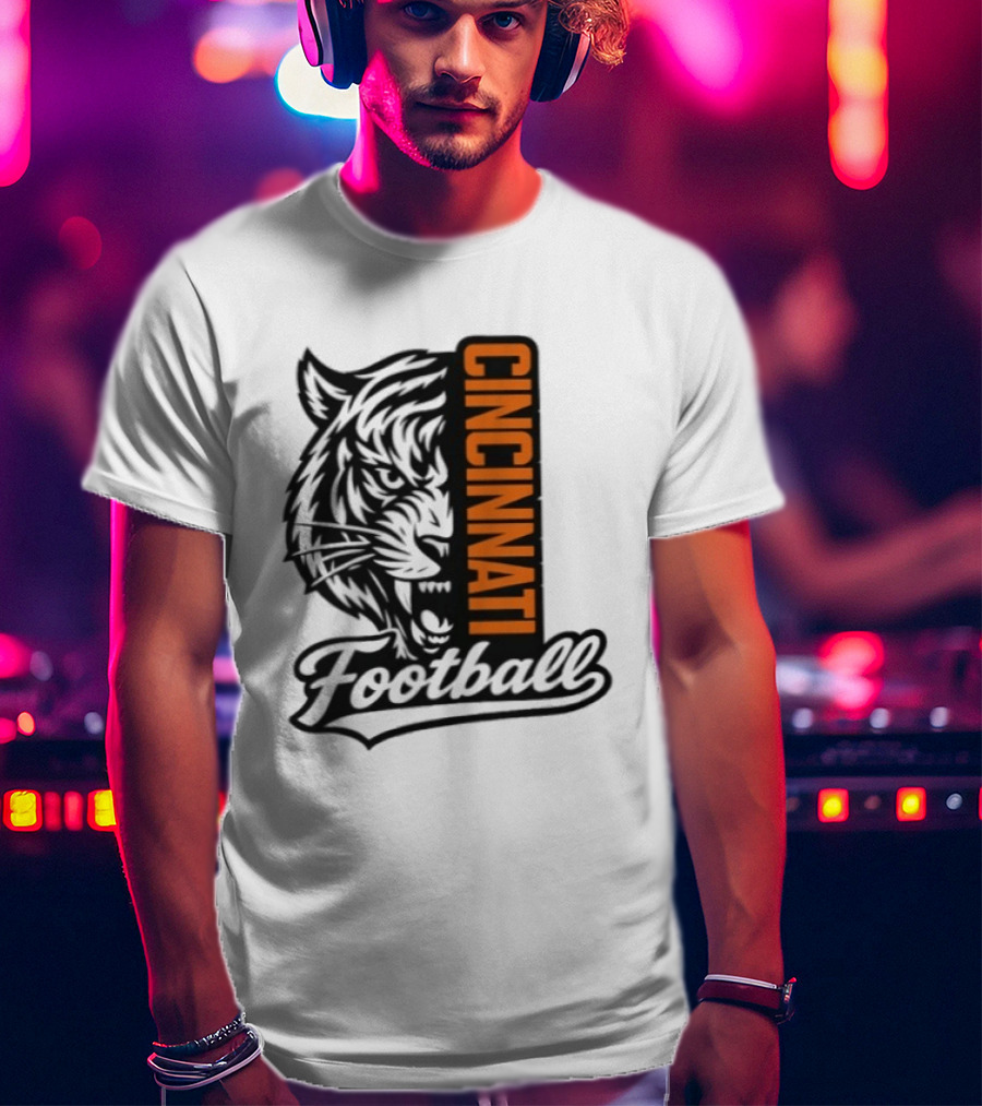 Cincinnati Football Tiger Tiger Iconic Team T-Shirt
