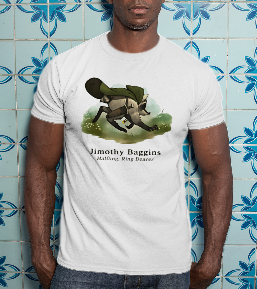 Jimothy Baggins Halfling Ring Bearer Raccoon Adventure T-Shirt