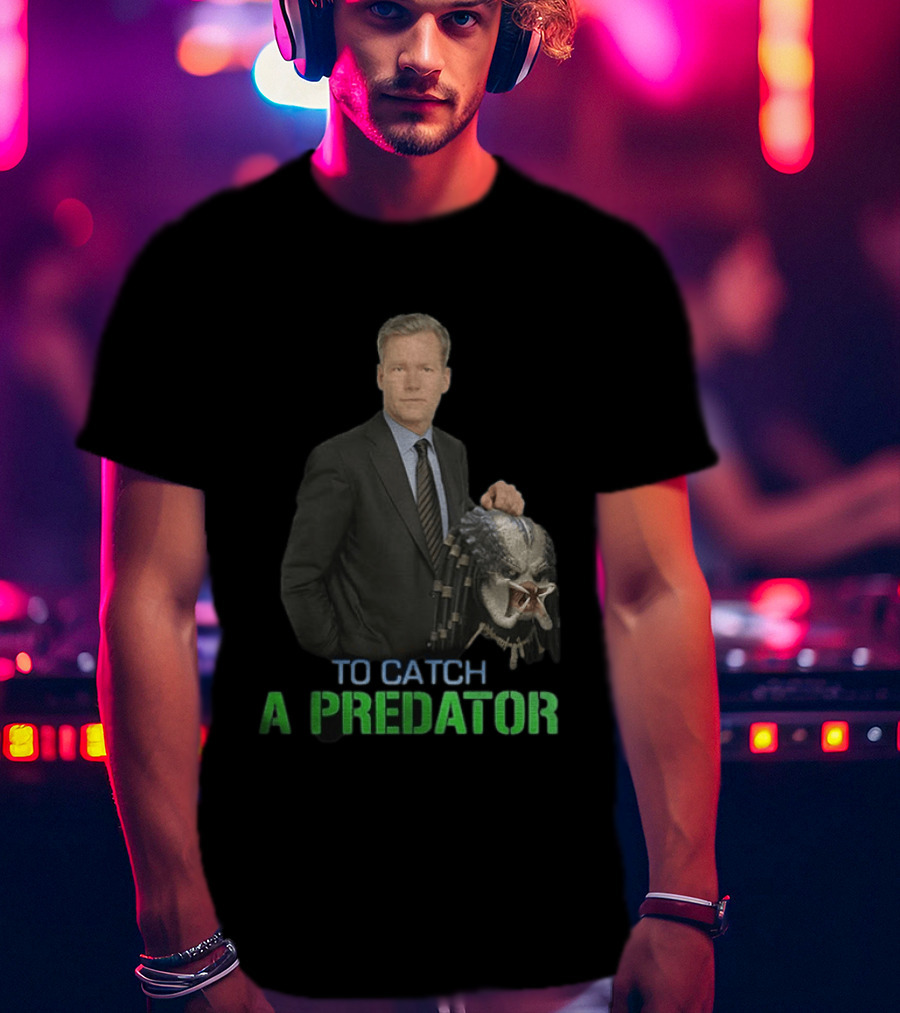 To Catch A Predator Chris Hansen Meme With Predator Mask T-Shirt