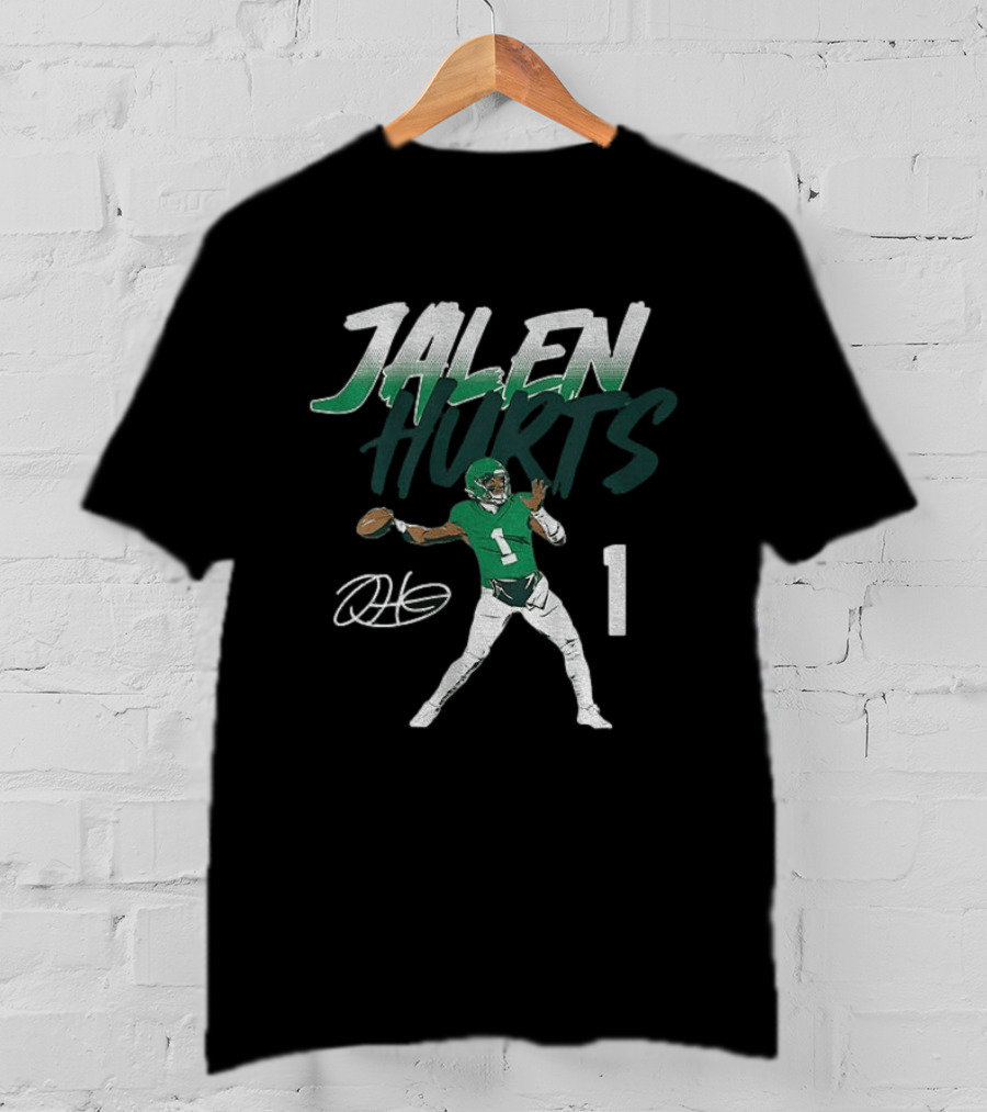 Jalen Hurts Philadelphia Football Player Number 1 Pose T-Shirt
