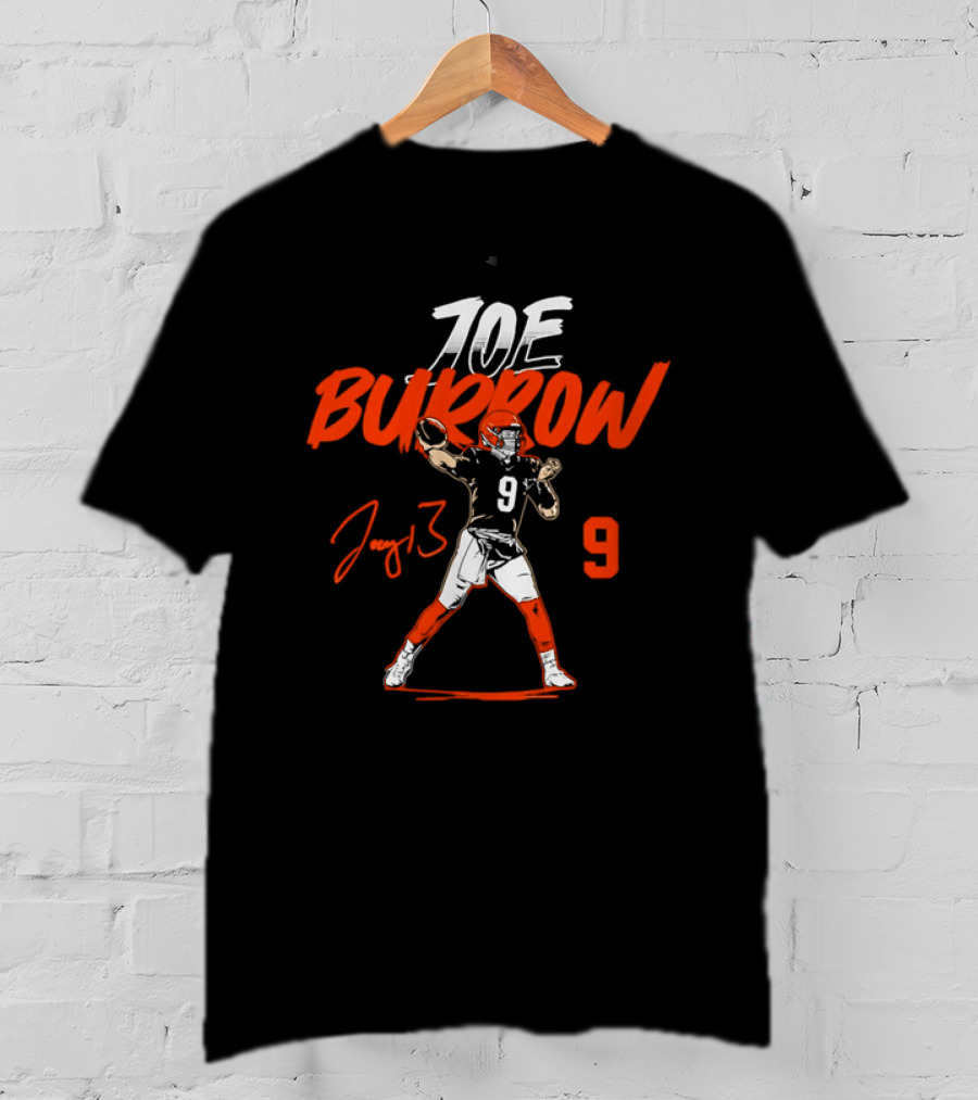 Cincinnati Bengals Joe Burrow Joey B 9 Quarterback Football T-Shirt