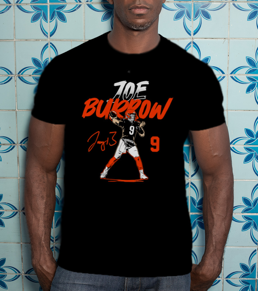 Cincinnati Bengals Joe Burrow Joey B 9 Quarterback Football T-Shirt
