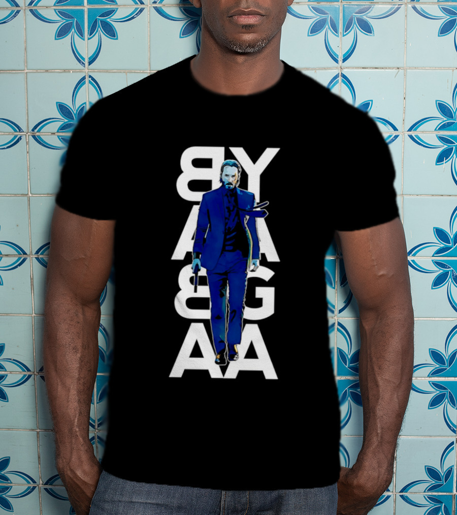 John Wick Baba Yaga Blue Suit Walking Gun T-Shirt