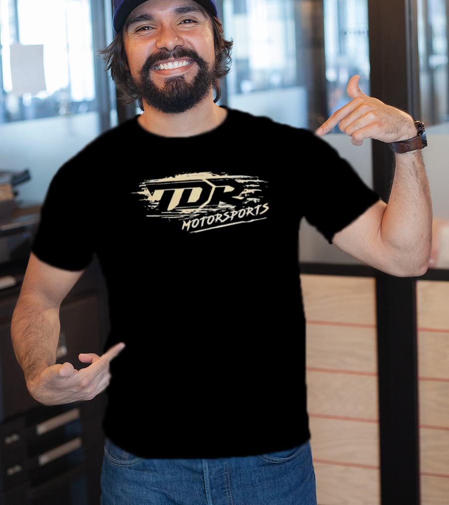 TDR Motorsports Distressed Brushstroke Paint Splatter Banner T-Shirt