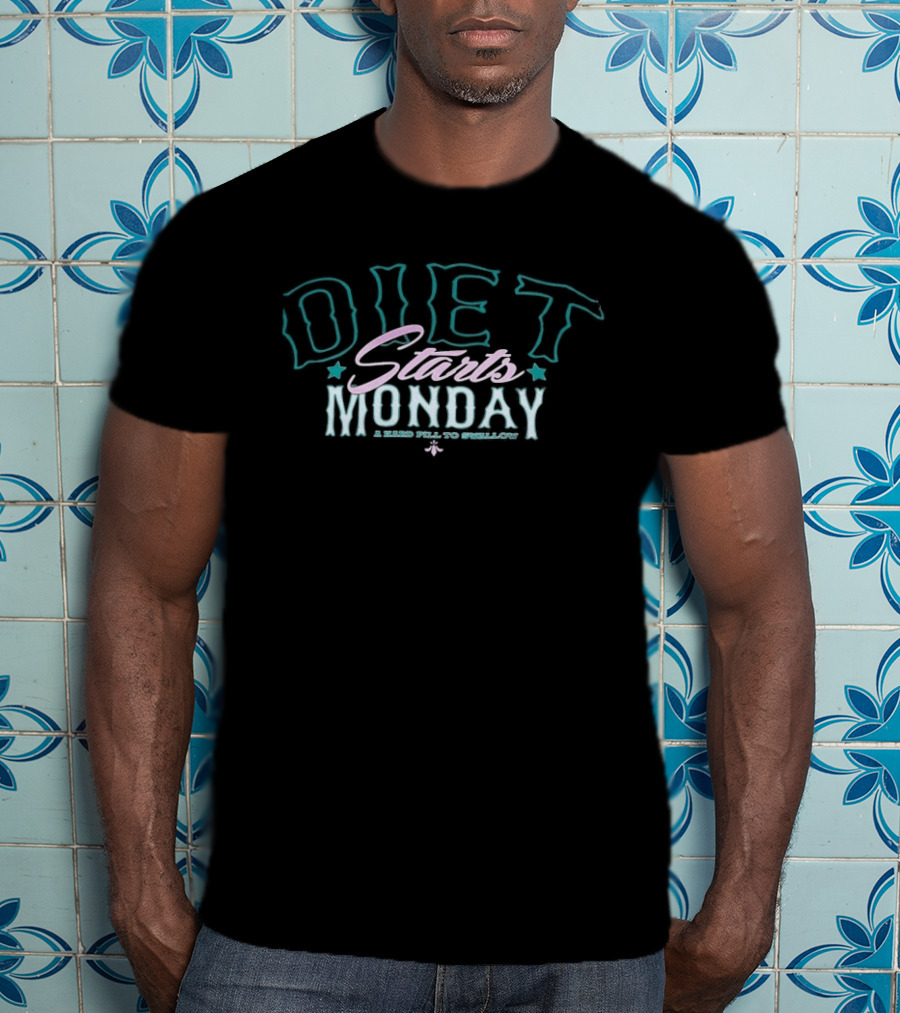Diet Starts Monday Jumbo Colorful T-Shirt