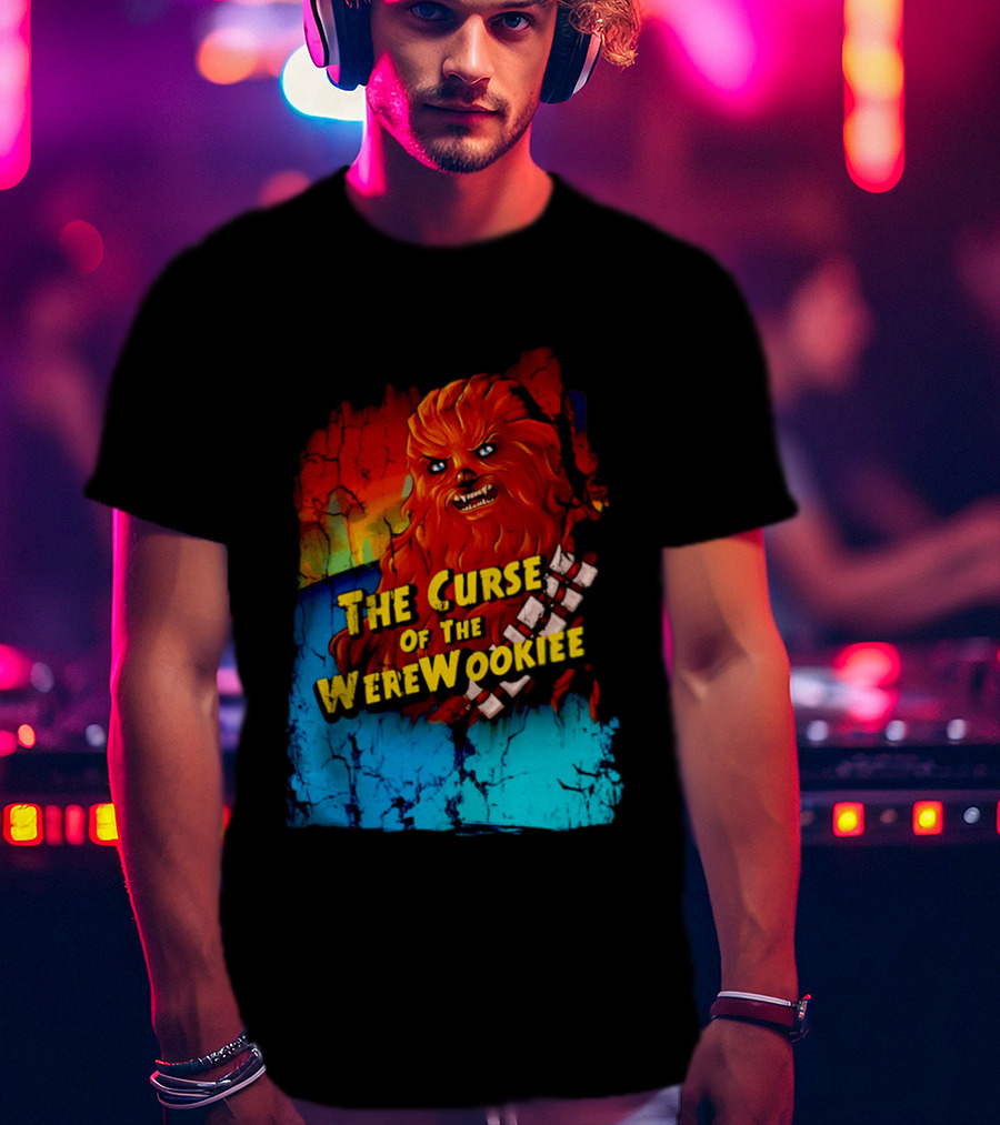 The Curse Of The WereWookiee Retro Horror Monster Mashup T-Shirt