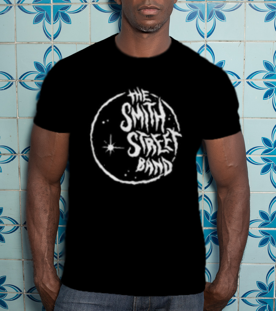 The Smith Street Band Black Moon Design White Circular T-Shirt