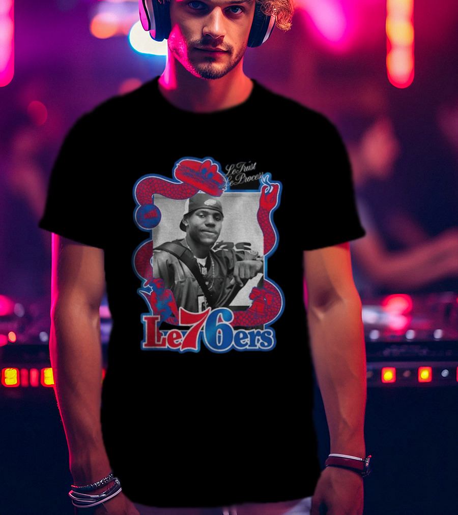 LeTrust LeProcess LeBron James Le76ers Snake Motif T-Shirt