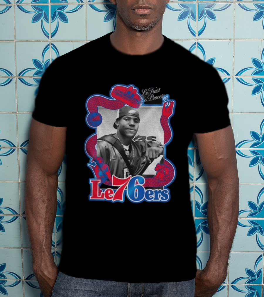 LeTrust LeProcess LeBron James Le76ers Snake Motif T-Shirt