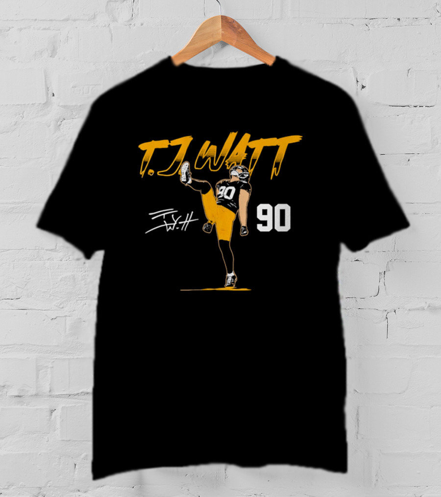 T.J. Watt 90 High Kick Celebration Football Player T-Shirt