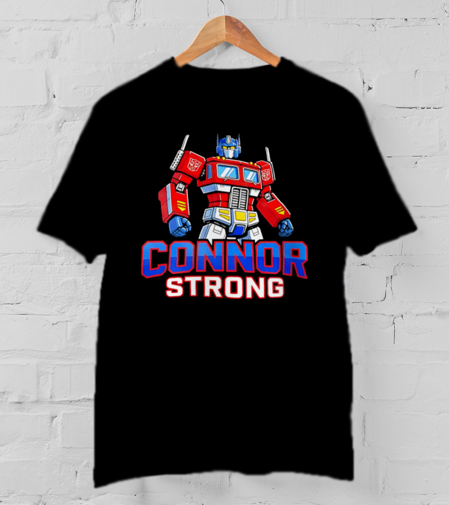 Connor Strong Transformers Optimus Prime Robot Cartoon T-Shirt