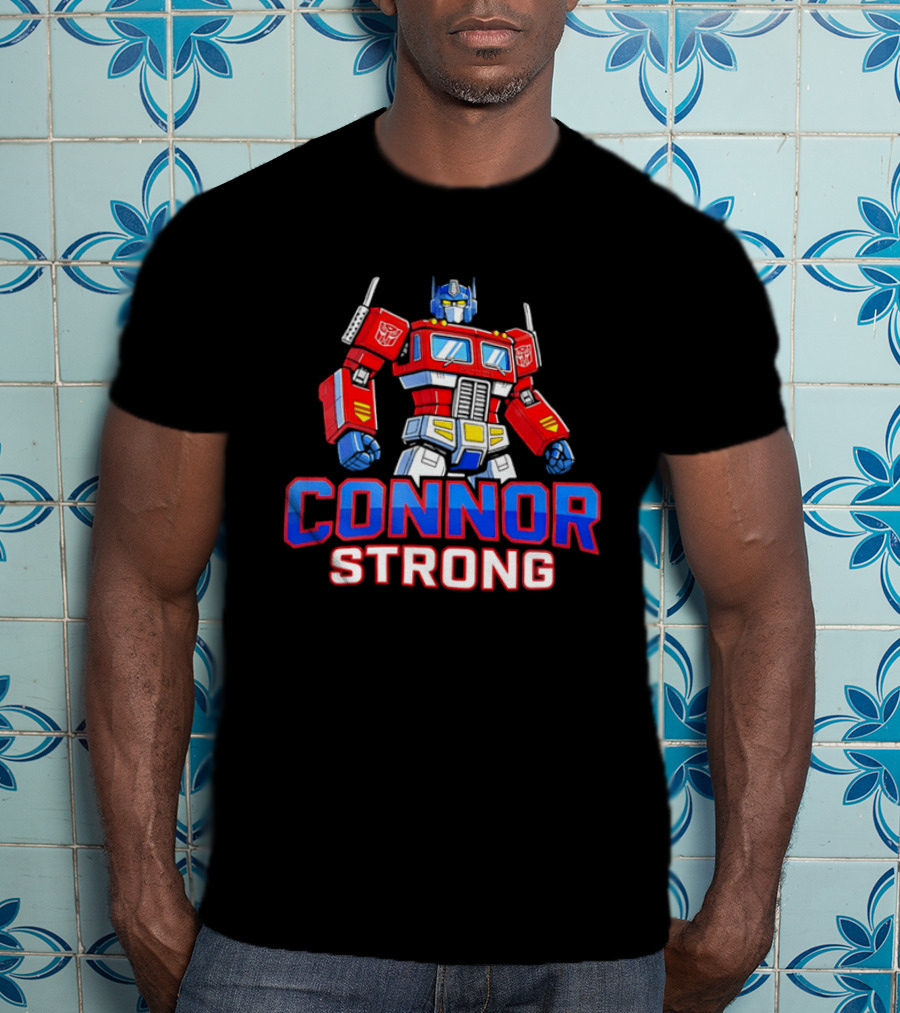 Connor Strong Transformers Optimus Prime Robot Cartoon T-Shirt