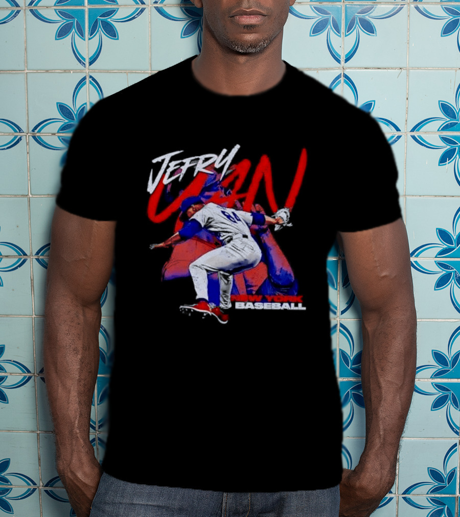 Jefry Yan New York Baseball Bootleg Pitcher Action Photo T-Shirt