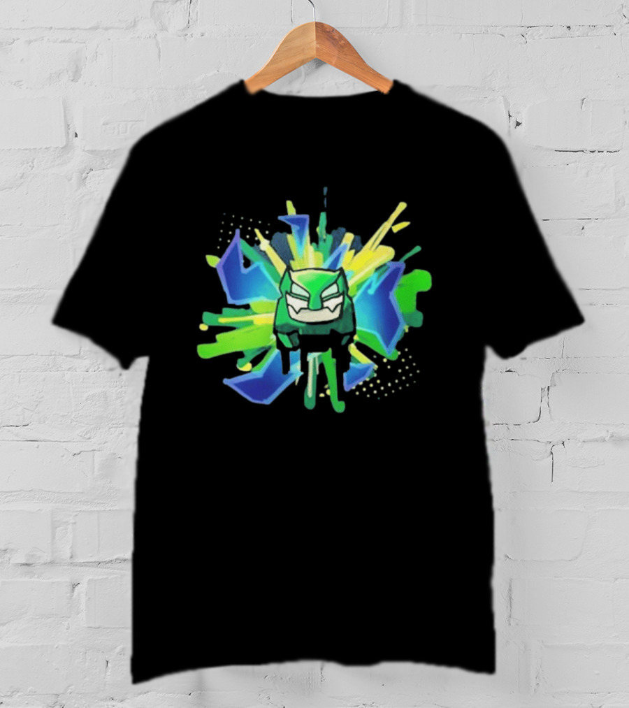 Vortrox Graffiti Green Blue Splash T-Shirt