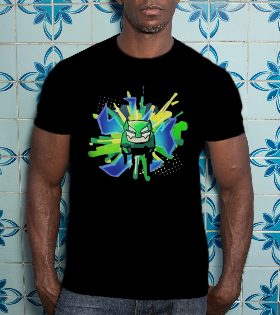 Vortrox Graffiti Green Blue Splash T-Shirt
