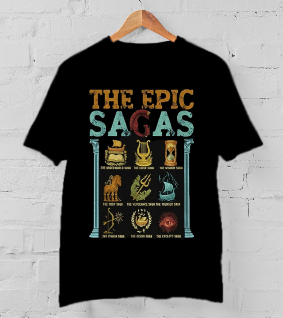 The Epic Sagas Underworld Circe Wisdom Troy Vengeance Thunder Ithaca Aegean Cyclops T-Shirt