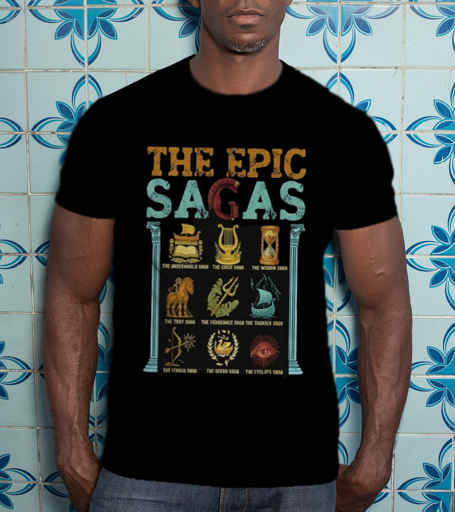 The Epic Sagas Underworld Circe Wisdom Troy Vengeance Thunder Ithaca Aegean Cyclops T-Shirt