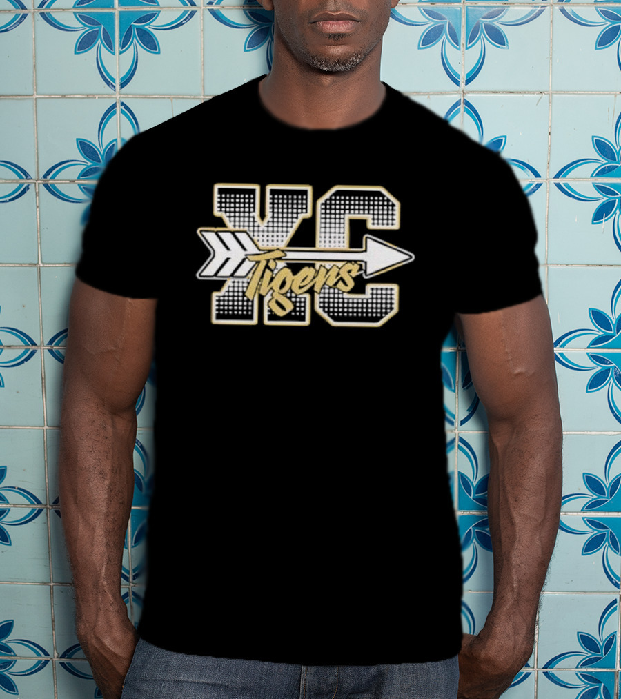 YC Tigers Halftone Block Script Arrow T-Shirt
