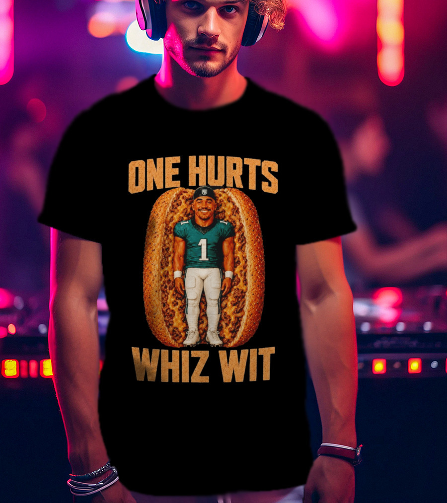 Philadelphia Eagles Jalen Hurts One Whiz Wit Cheesesteak Football Player T-Shirt