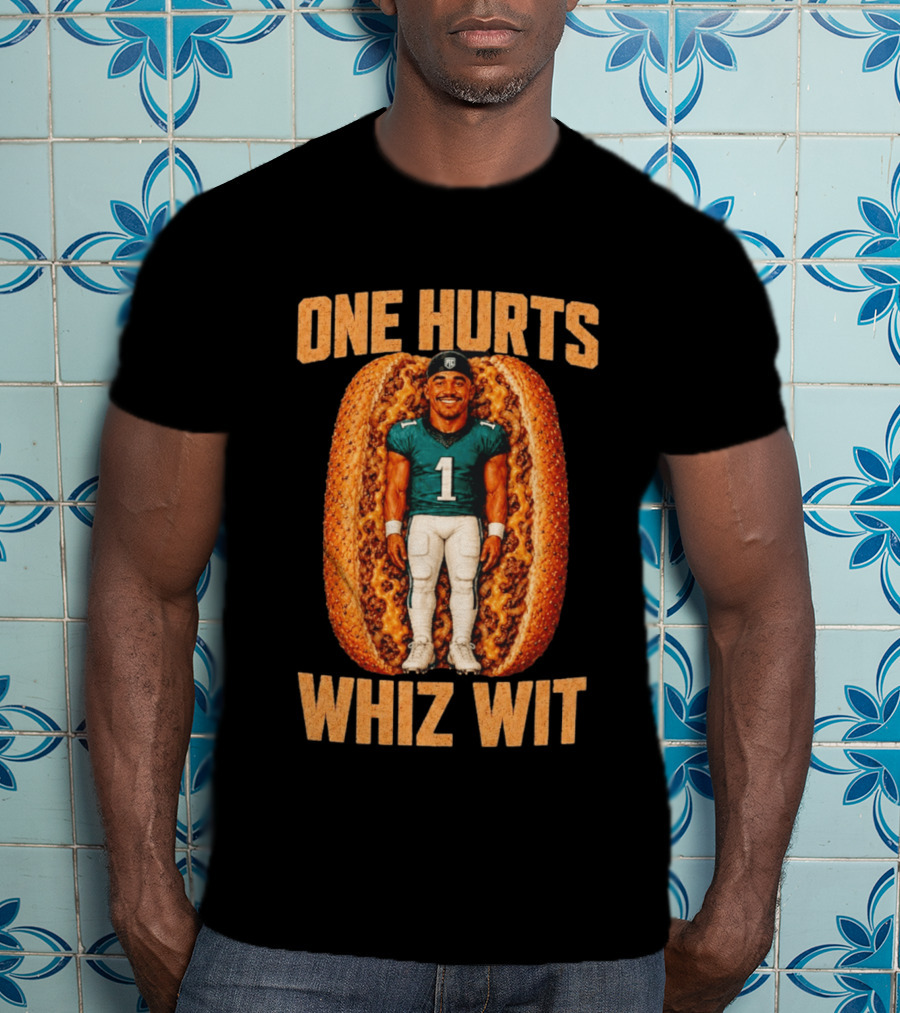 Philadelphia Eagles Jalen Hurts One Whiz Wit Cheesesteak Football Player T-Shirt