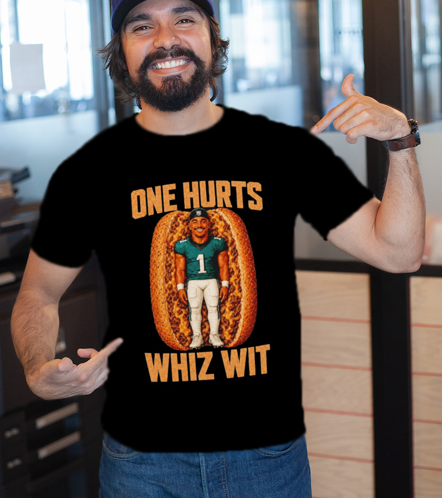 Philadelphia Eagles Jalen Hurts One Whiz Wit Cheesesteak Football Player T-Shirt