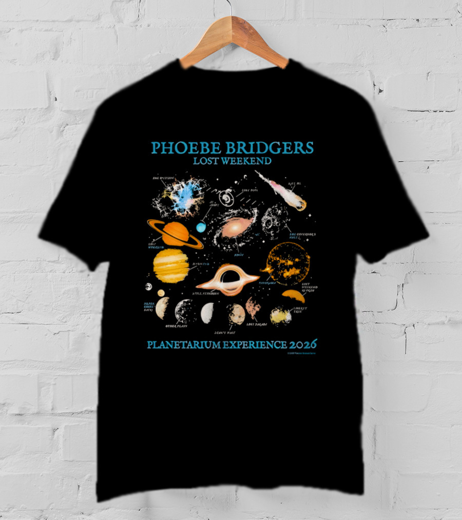 Phoebe Bridgers Lost Weekend Planetarium Experience 2026 Solar System Celestial Journey T-Shirt