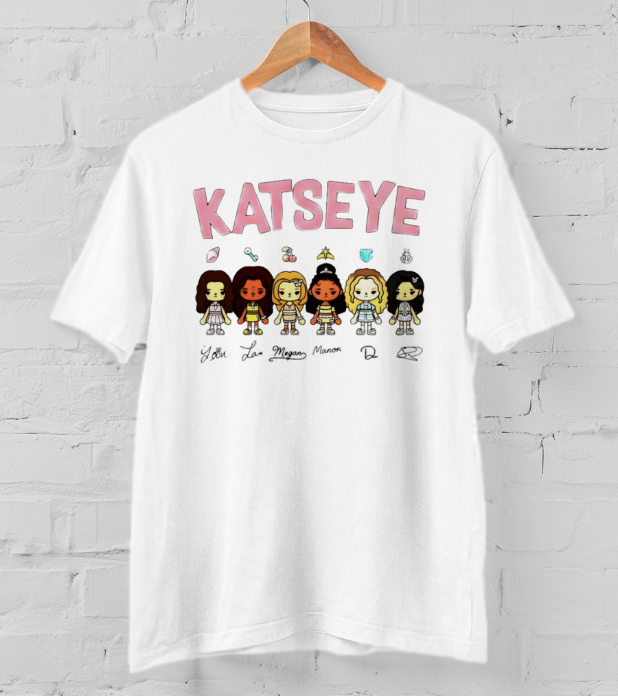 Katseye K Pop Chibi Idol Member Collection T-Shirt