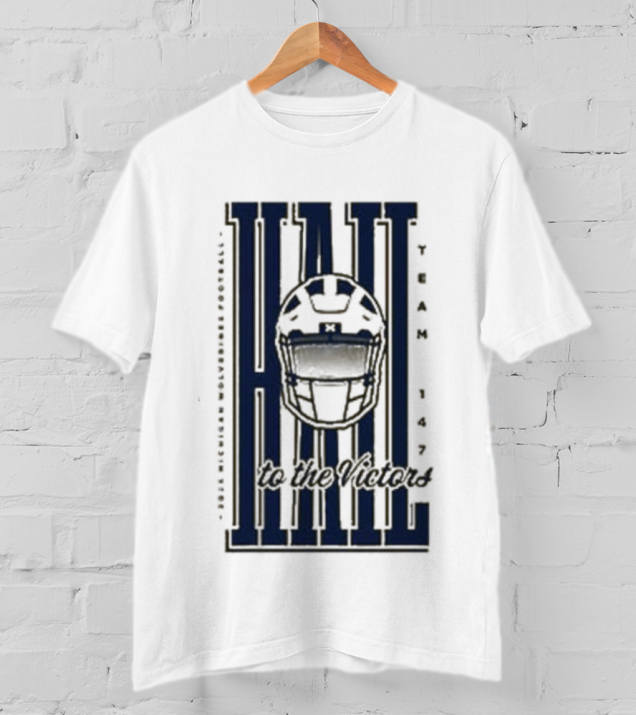 Hail Michigan Wolverines Football Helmet Icon 2026 T-Shirt