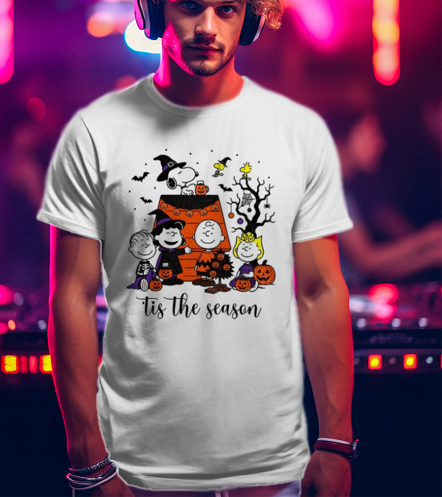 Peanuts Halloween Tis The Season Snoopy Charlie Brown And Friends T-Shirt