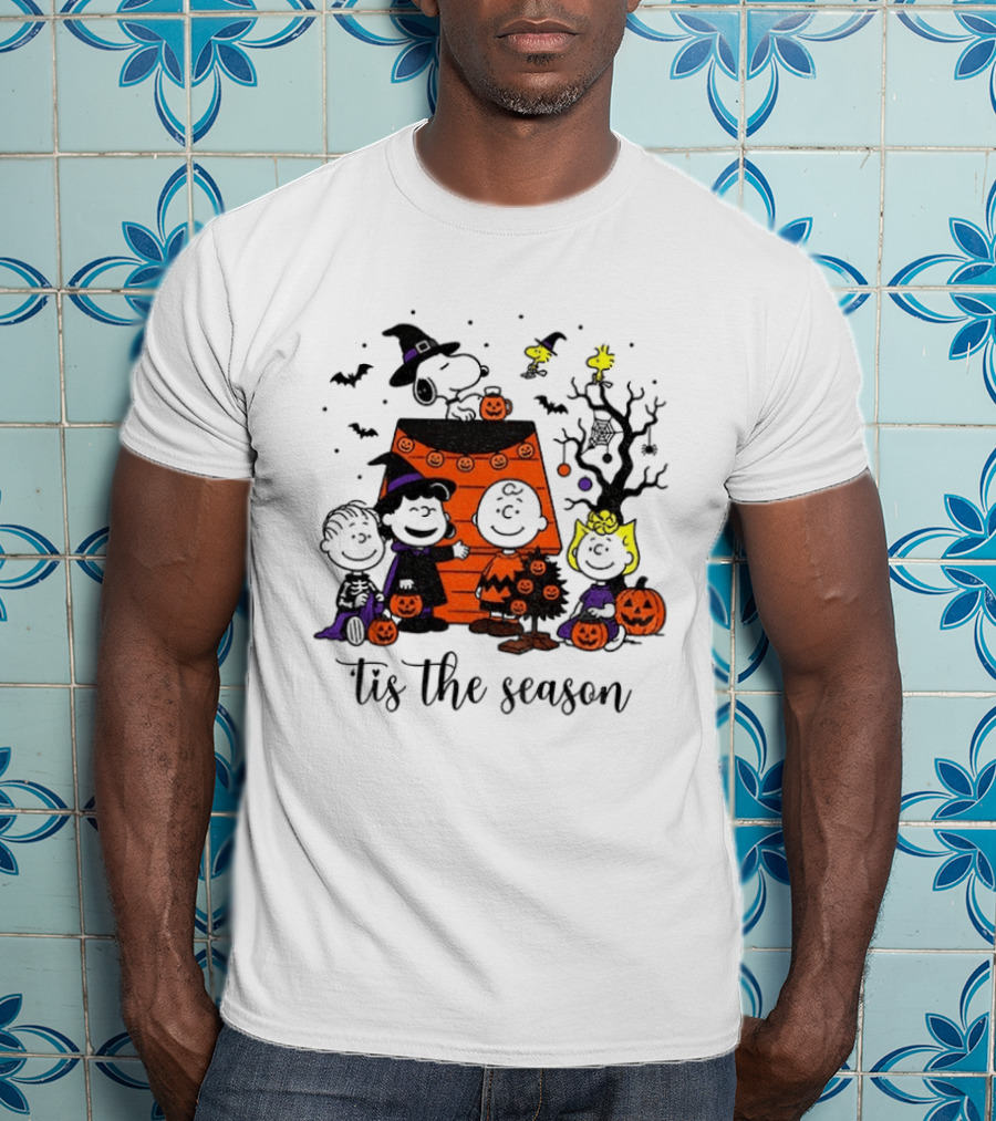 Peanuts Halloween Tis The Season Snoopy Charlie Brown And Friends T-Shirt