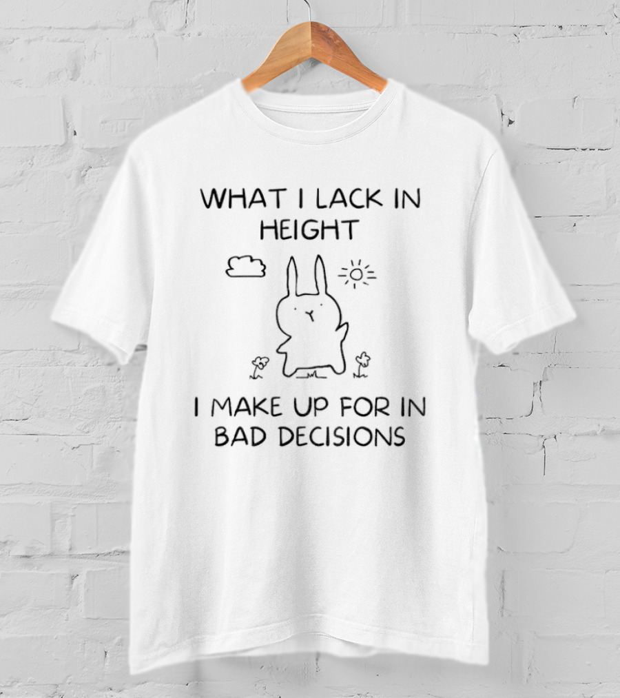 Rabbit What I Lack In Height I Make Up For In Bad Decisions With Cloud And Sun T-Shirt