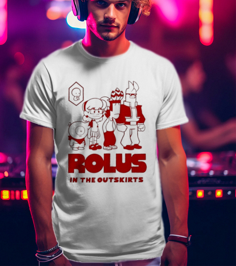 ROLUS In The Outskirts Cartoon Characters Lineup T-Shirt