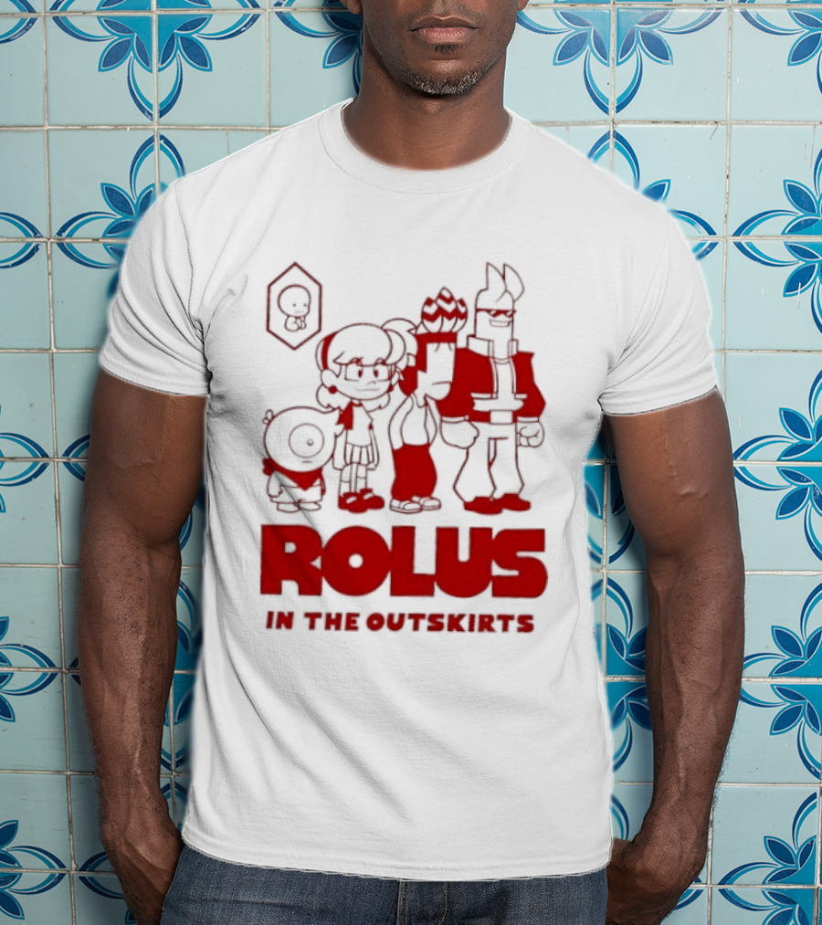 ROLUS In The Outskirts Cartoon Characters Lineup T-Shirt