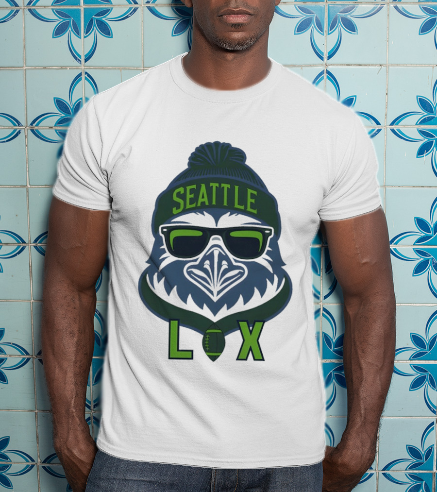Seattle Seahawk LIX Game Day Beanie Sunglasses Football T-Shirt