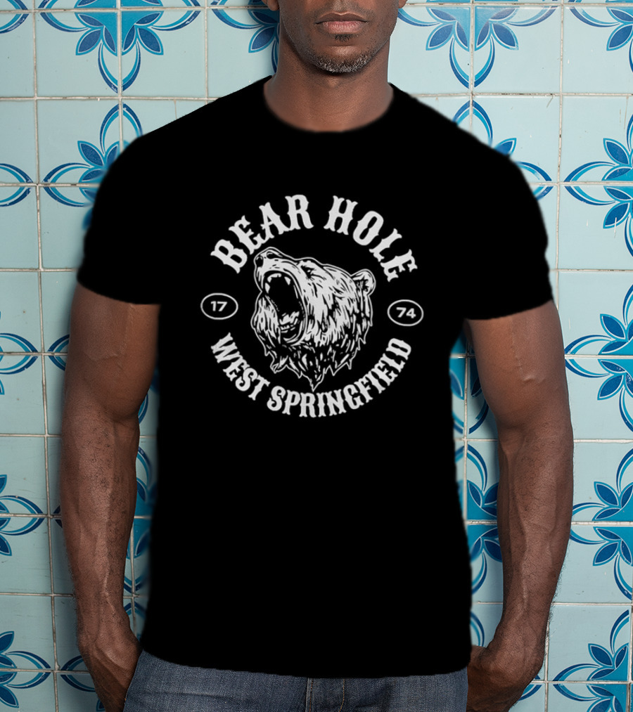 Bear Hole West Springfield 1774 Roaring Bear Head T-Shirt