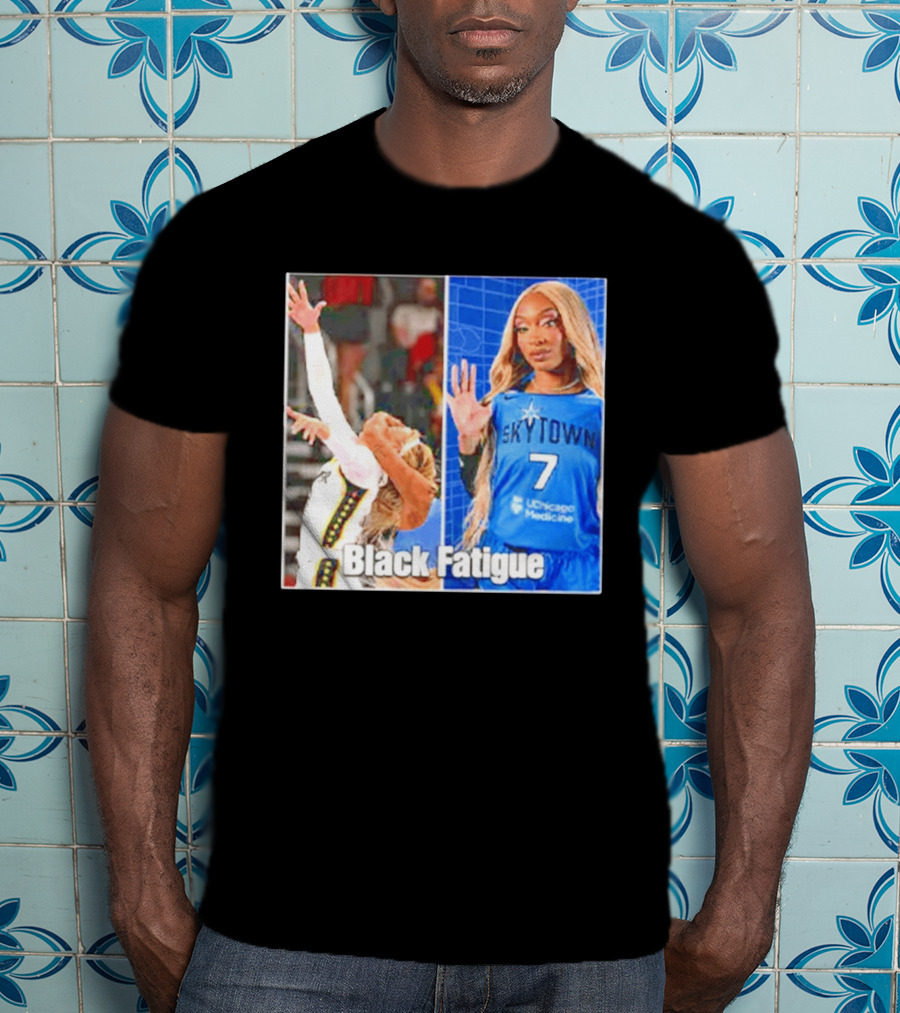 Skytown WNBA Black Fatigue Meme DiJonai Carrington Sophie Cunningham Hard Foul T-Shirt