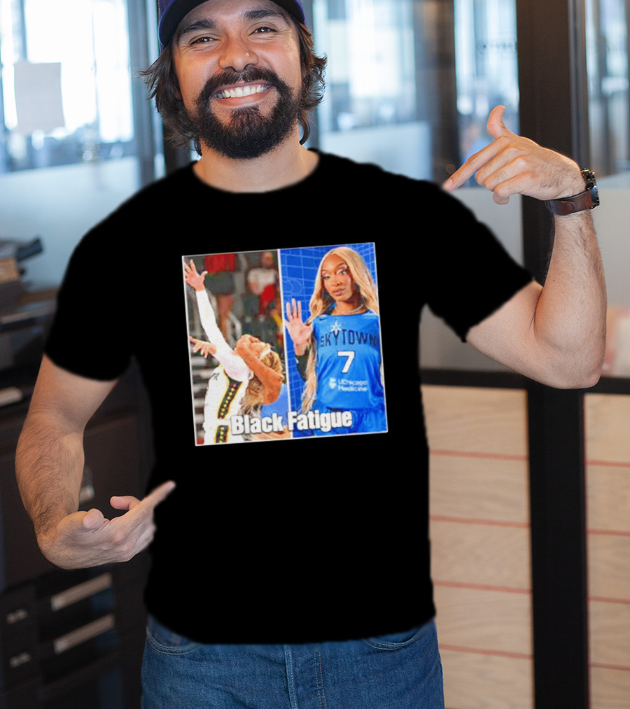 Skytown WNBA Black Fatigue Meme DiJonai Carrington Sophie Cunningham Hard Foul T-Shirt