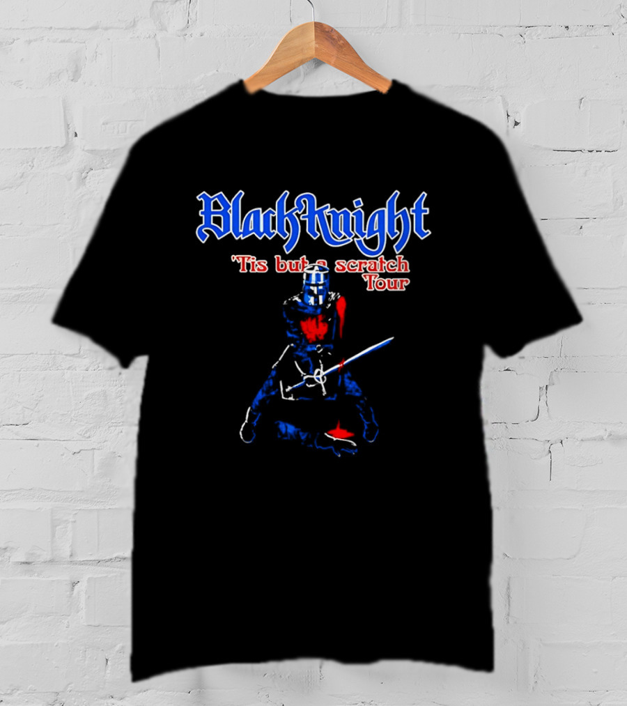 Black Knight Tis But A Scratch Tour Monty Python Comedy T-Shirt
