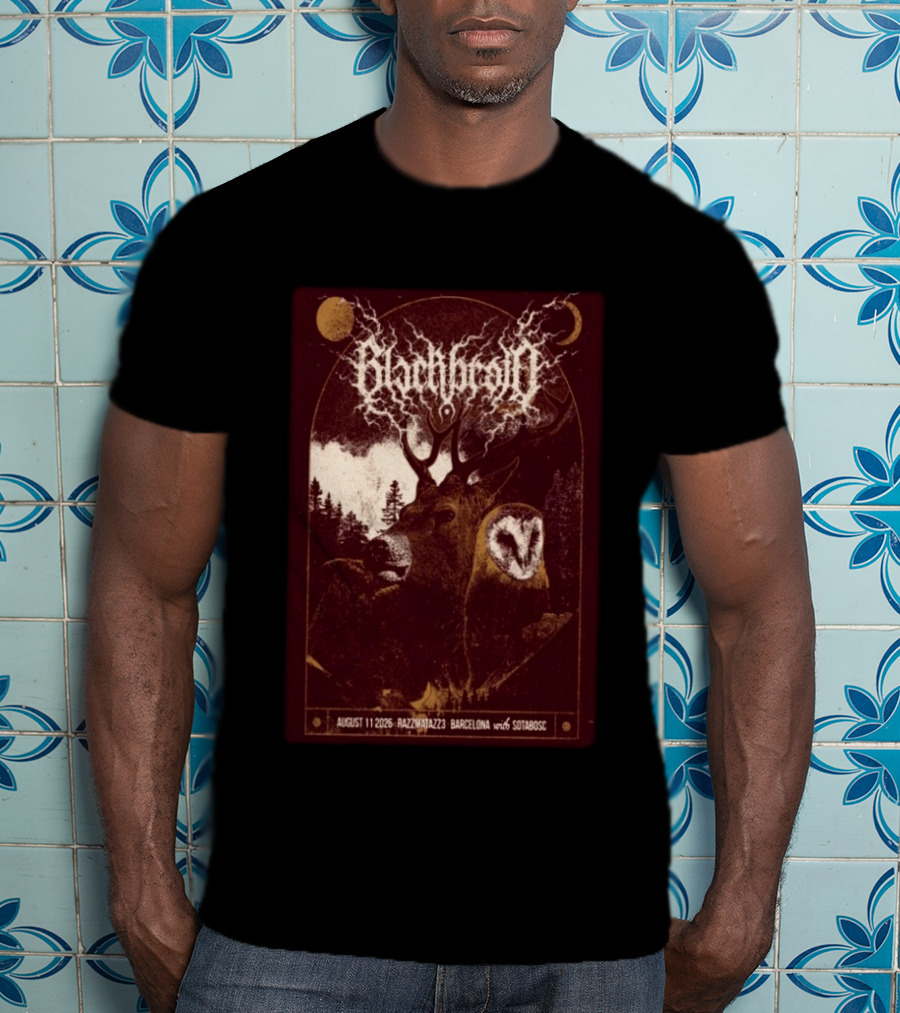 Blackbraid August 11 2026 Razzmatazz 3 Barcelona With Sotabosc Deer Owl Moon T-Shirt